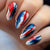 Künstliche Nagelkunst mit Abstraktem Farbdesign Brehn