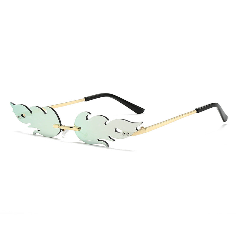 Damen extravagante Sonnenbrille im kreativen Flammendesign Brehn