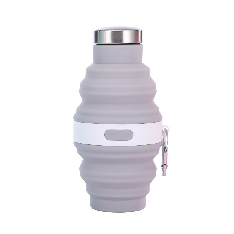 Damen faltbare Silikon Trinkflasche mit Karabiner Brehn