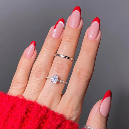 Chic French Tip Nagelkunst Set Brehn