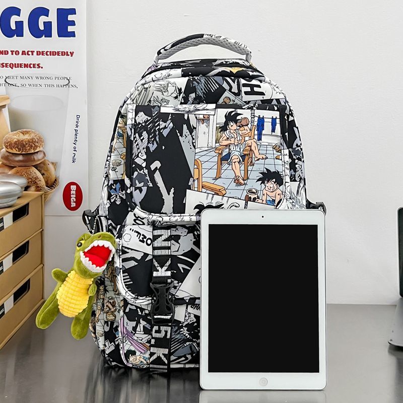 Rucksack Im Comic-Design mit Weichem Plüschanhänger Brehn