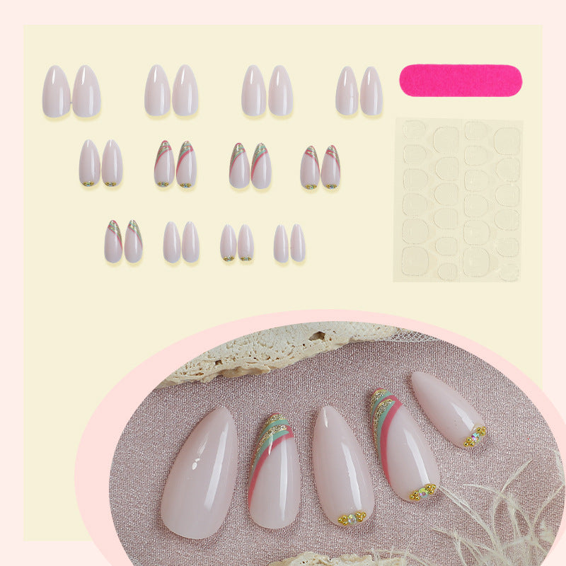Elegantes Press-On-Nail-Set mit floralem Design Brehn