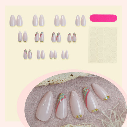 Elegantes Press-On-Nail-Set mit floralem Design Brehn