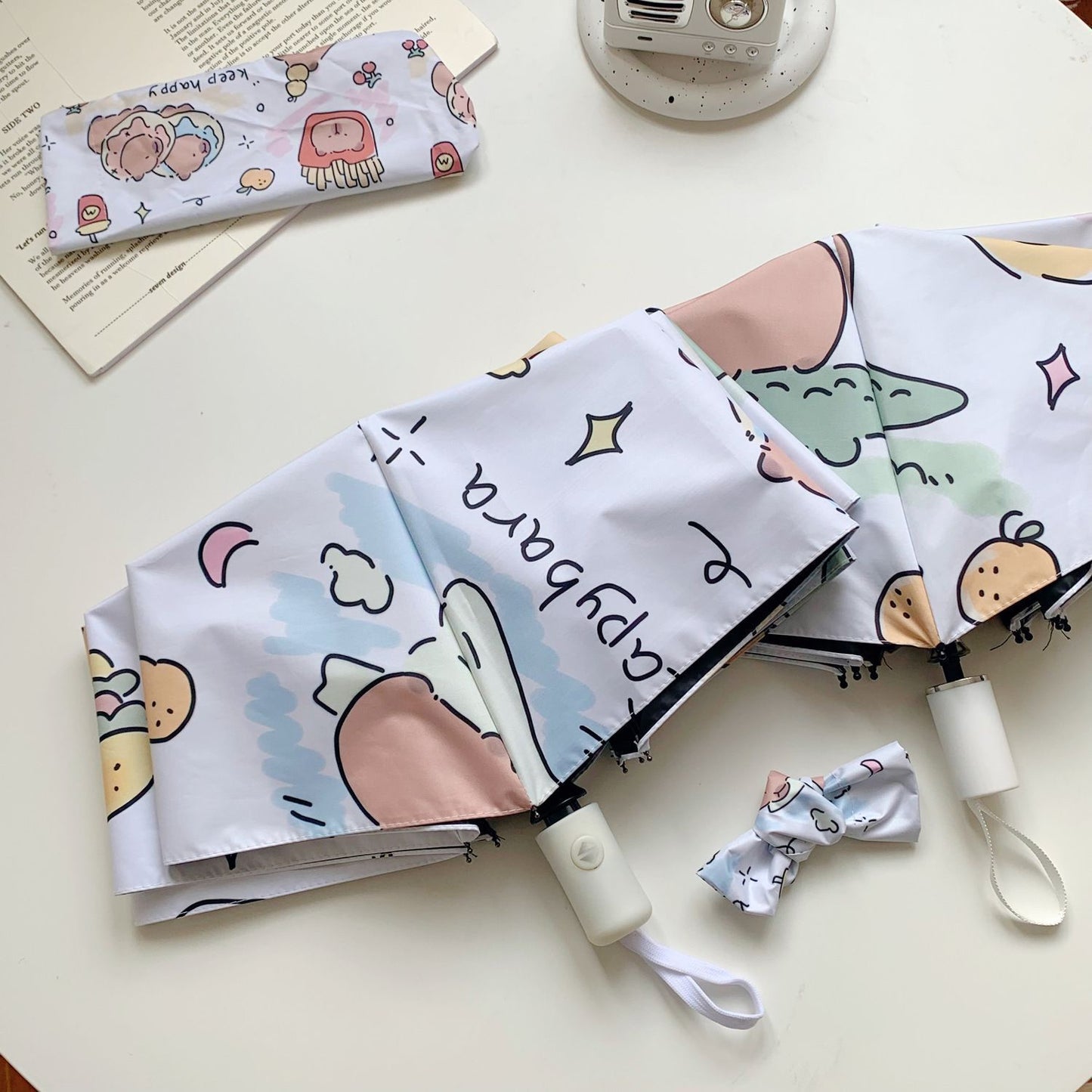 Damen Faltbarer Regenschirm mit Tiermotiven Brehn