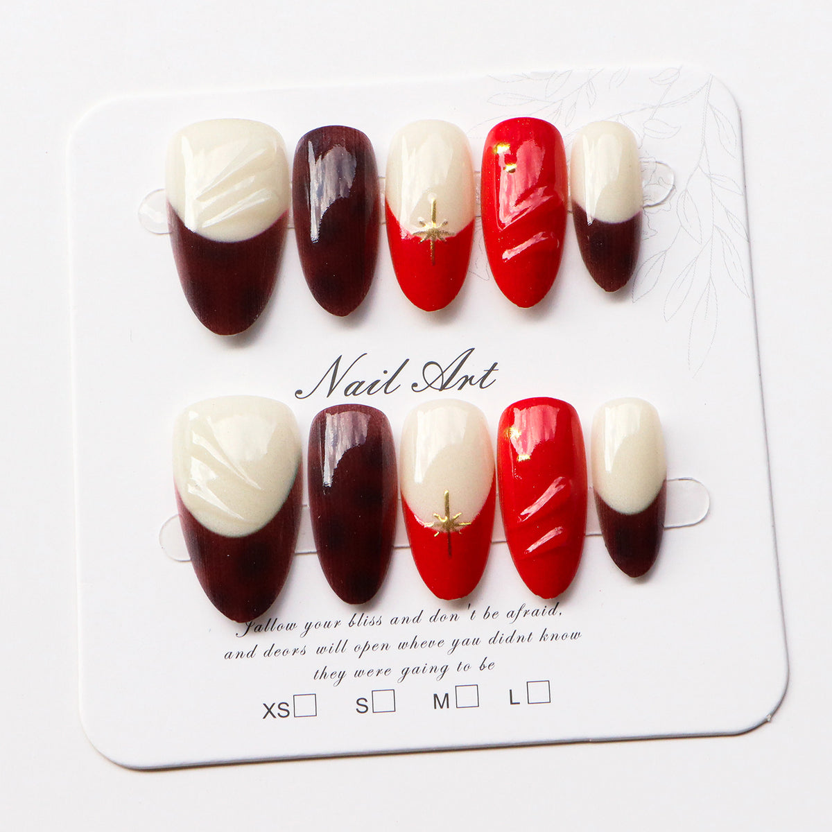 Künstlerisches Press-On Nagelset