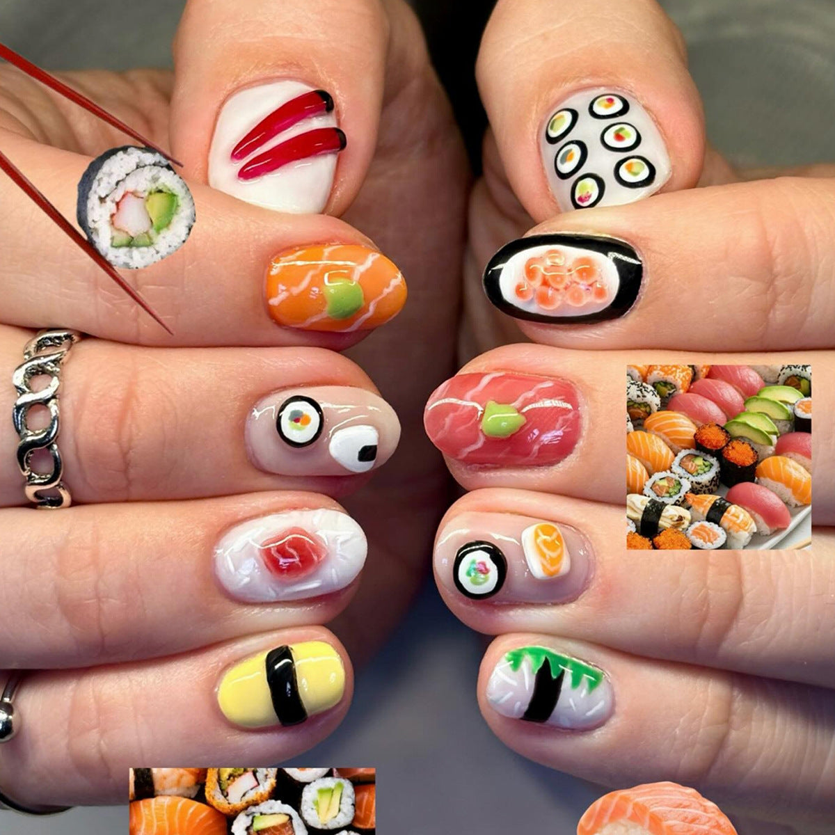 Kunstvolle Nagelkunst Im Sushi-Design Brehn