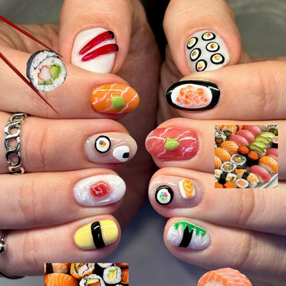 Kunstvolle Nagelkunst Im Sushi-Design Brehn