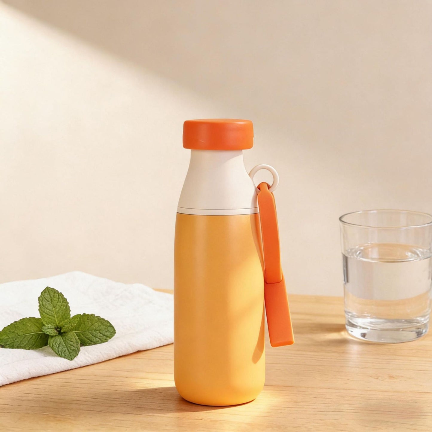 Damen Isolierte Sporttrinkflasche mit praktischem Trageband Brehn