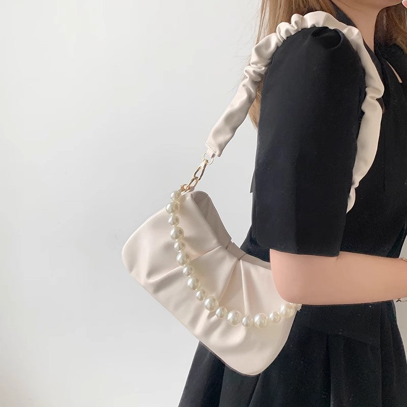 Elegante Perlenakzent Sling-Tasche Brehn