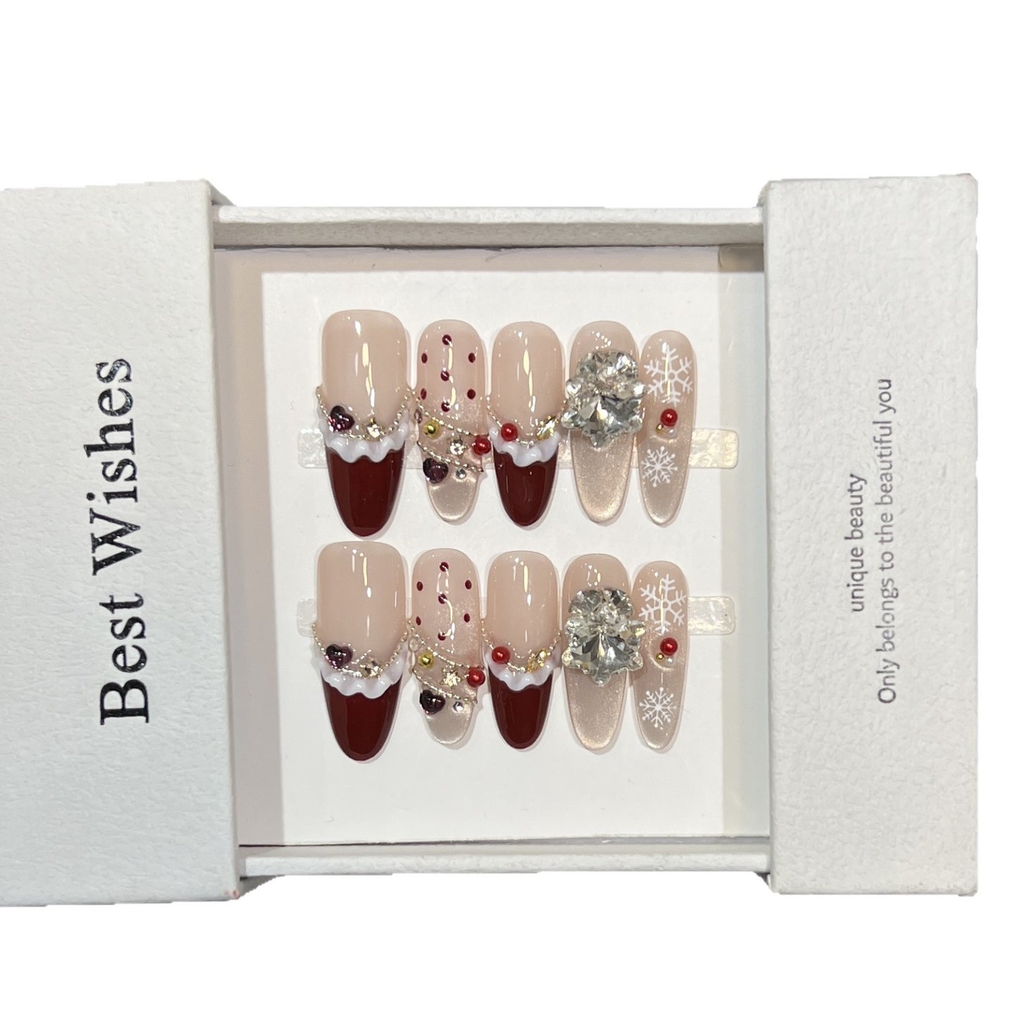Festliches Nagelkunst-Set zum Aufkleben Brehn