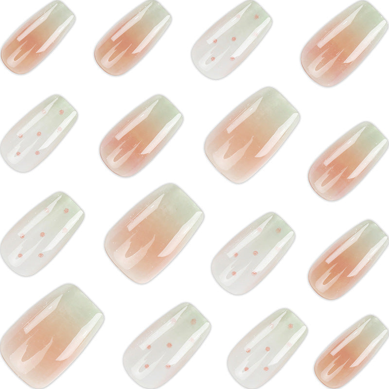 Elegante quadratische Gel Press-On Nägel Brehn