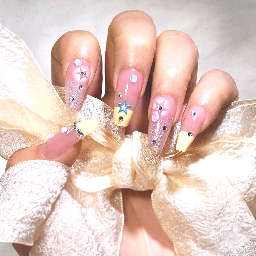 Festliches Zuckerstangen-Themen Press-On Nagelset Brehn