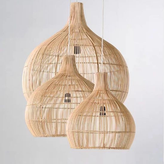 Handgefertigte Geflochtene Rattan Pendelleuchte