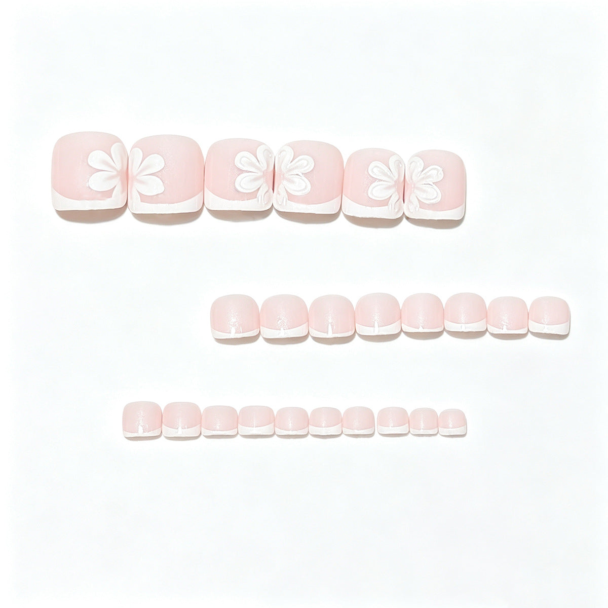 Elegantes French Tip Pediküre Set Brehn
