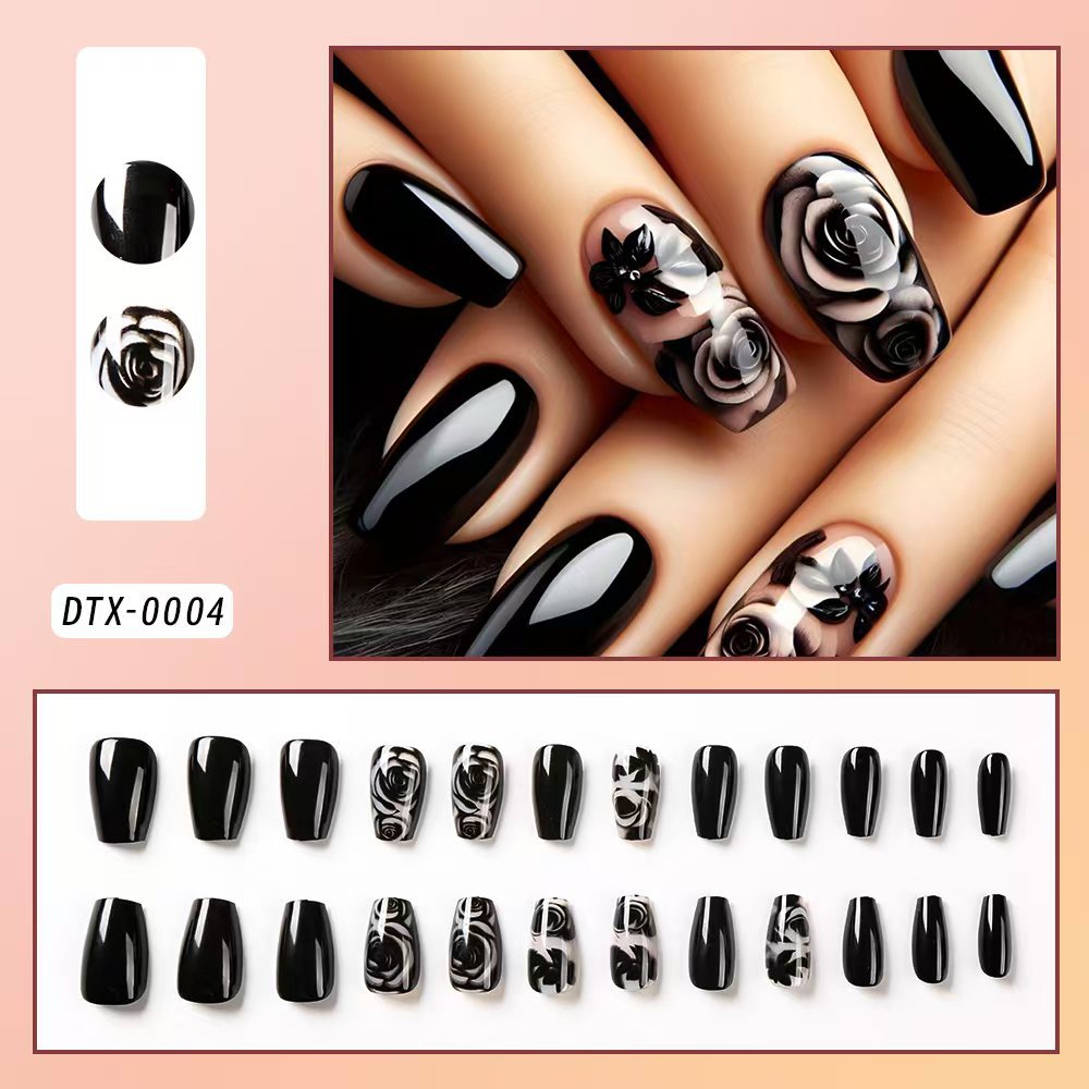 Festliches Zuckerstangen-Themen Press-On Nagelset Brehn