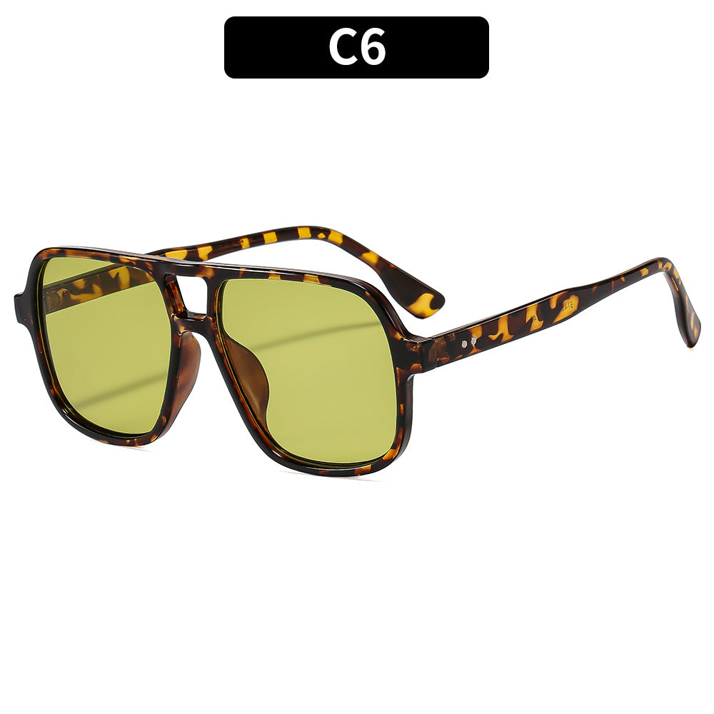 Quadratischer Rahmen Übergroße Sonnenbrille