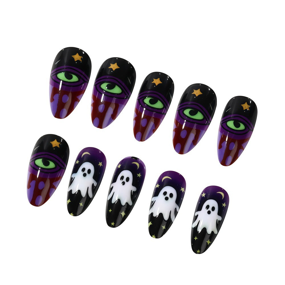 Kunstnägel im kreativen Halloween-Stil Brehn