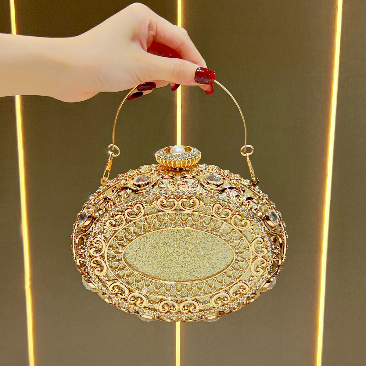Glamouröser Vintage-inspirierter Abendtasche