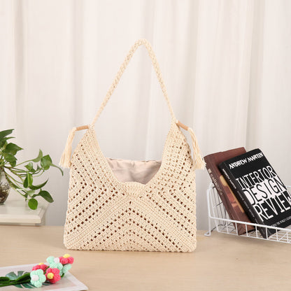 Handgefertigte Makramee-Shopper-Tasche Brehn