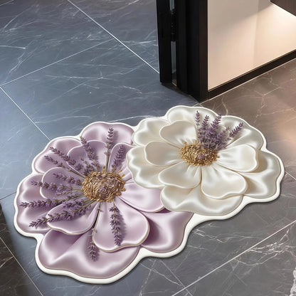 Luxuriöse Blumenmuster-Badematte