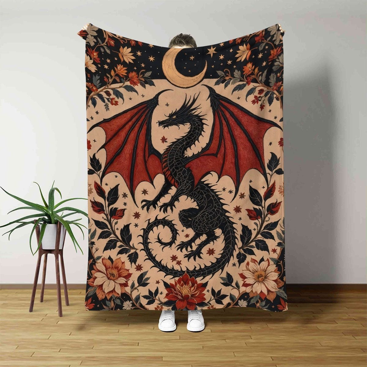 Drachen-Themen Mystische Fleece-Decke