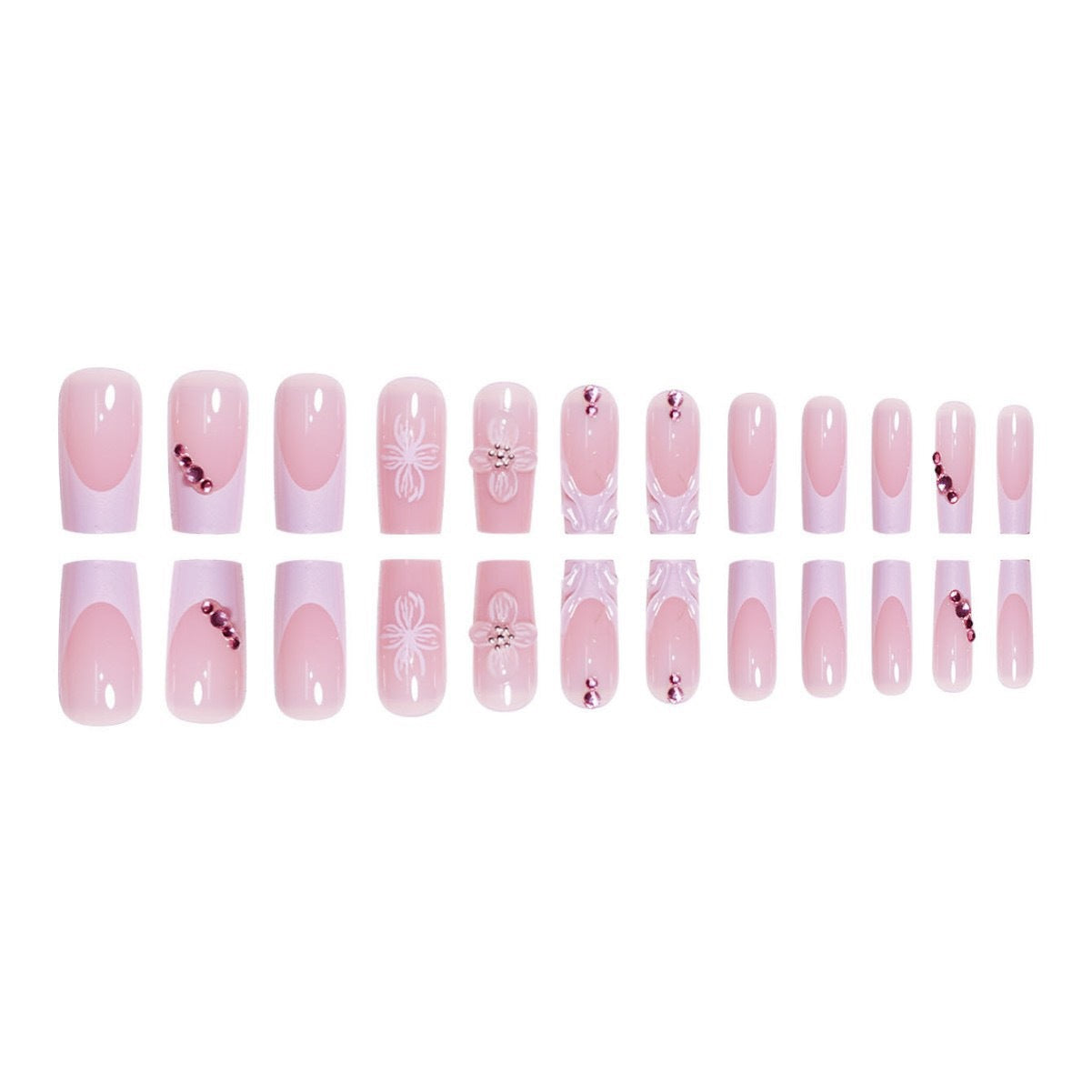 3D Floral Acryl Nagelerweiterungen Brehn