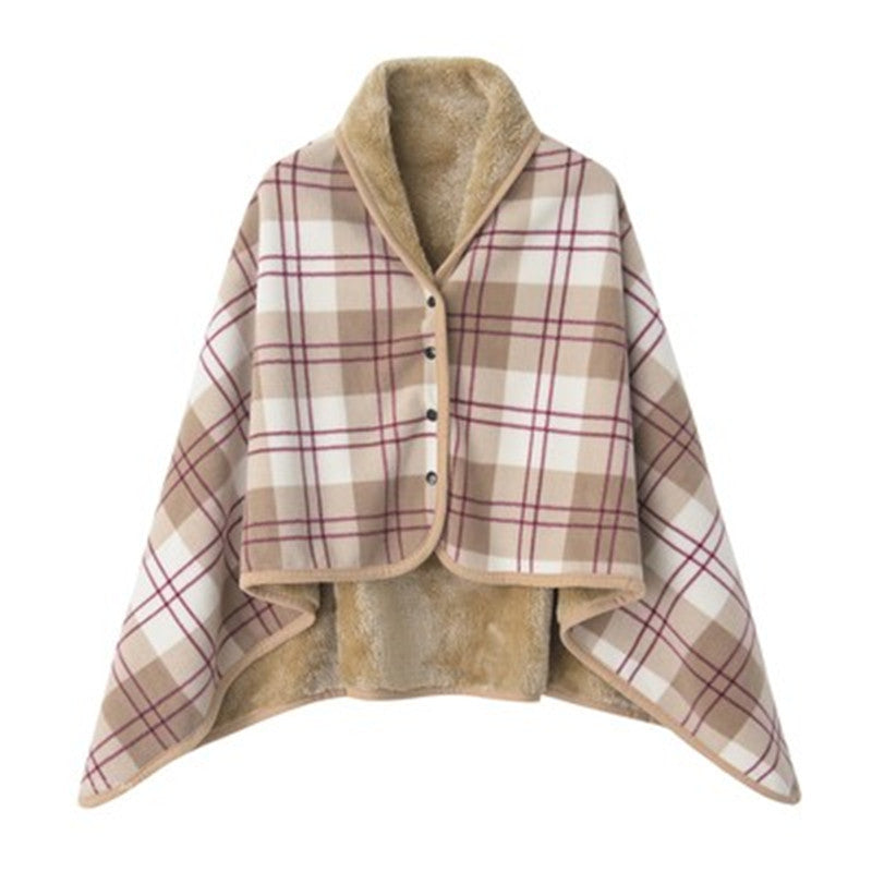 Damen Gemütliche Warmhaltende Poncho-Decke Brehn