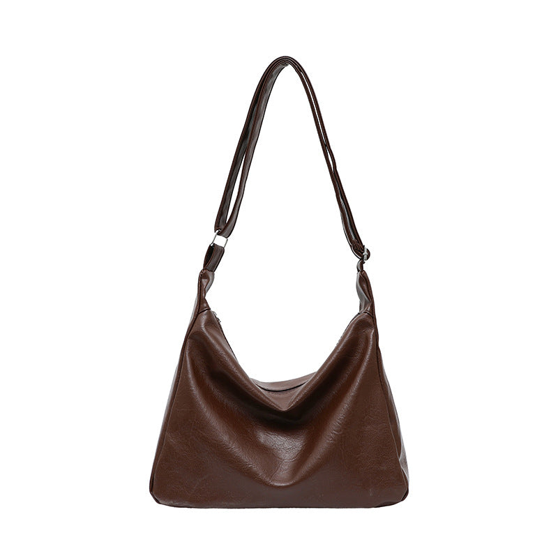 Lässige Faux-Leder Hobo-Tasche