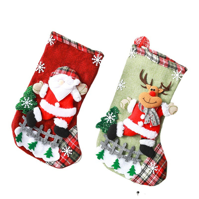 Festlicher Weihnachtsstrumpf mit niedlichem Weihnachtsmann-Motiv Brehn