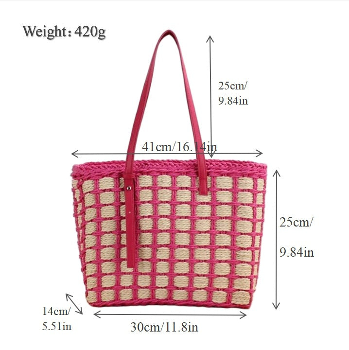 Geräumige Handtasche mit Geflochtenem Design Brehn
