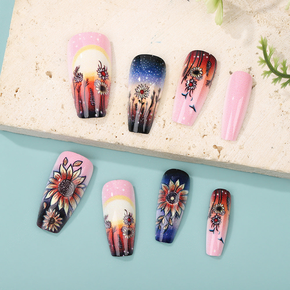 Kunstnagel Set mit bohemian Designs Brehn