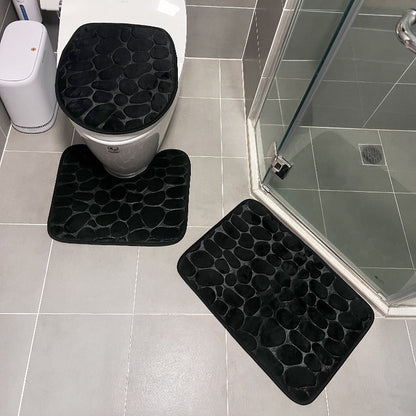 Steinmuster Badezimmermatten-Set