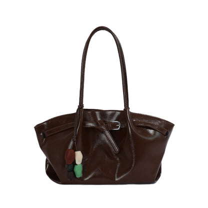 Schlanker minimalistischer Leder Tote Bag