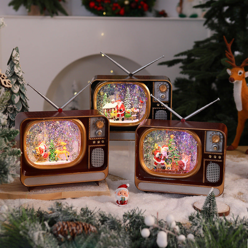 Nostalgische Weihnachts-TV Dekoration Brehn