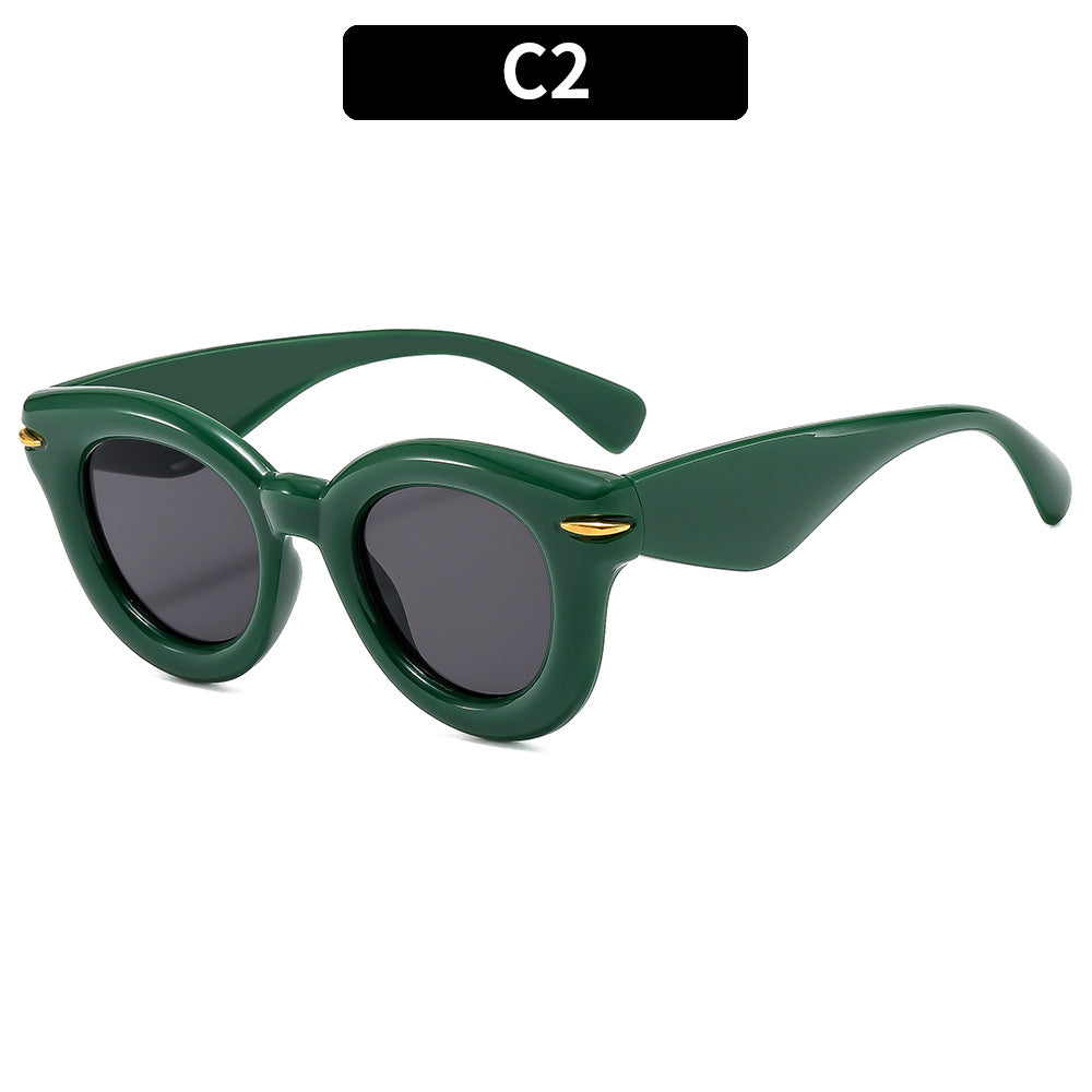 Retro-inspirierte übergroße Cat-Eye Sonnenbrille