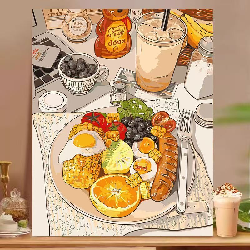 Dessert-inspiriertes dekoratives Leinwandkunstwerk Brehn