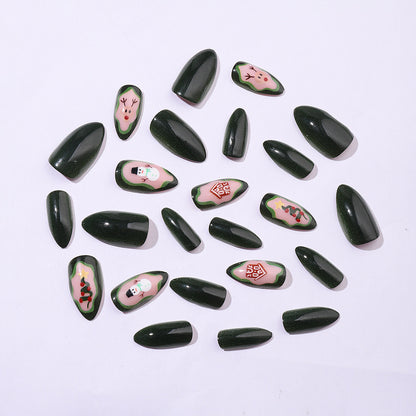 Kreatives Kunstnagelset mit festlichen Weihnachtsmotiven und Glanz Brehn