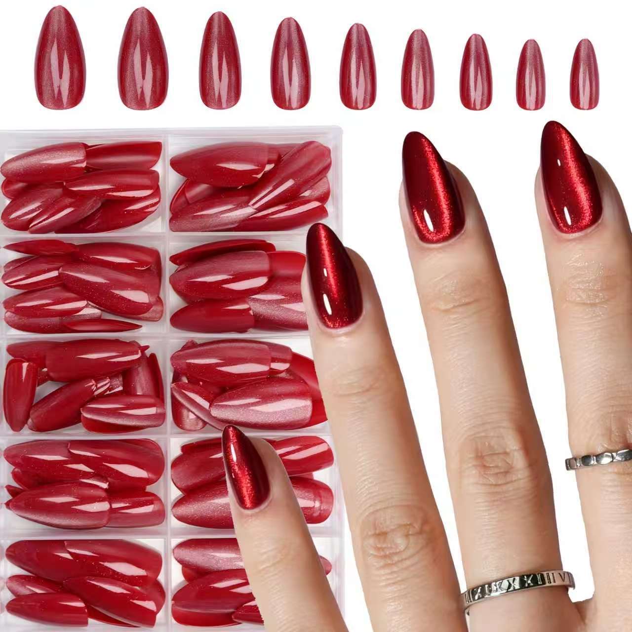 Luxuriöses Glänzendes Druck-Nagelset Brehn