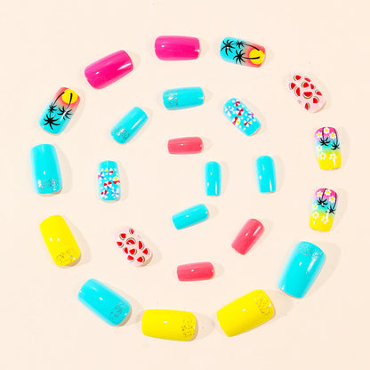 Tropisch inspiriertes Nagelkunst-Set Brehn