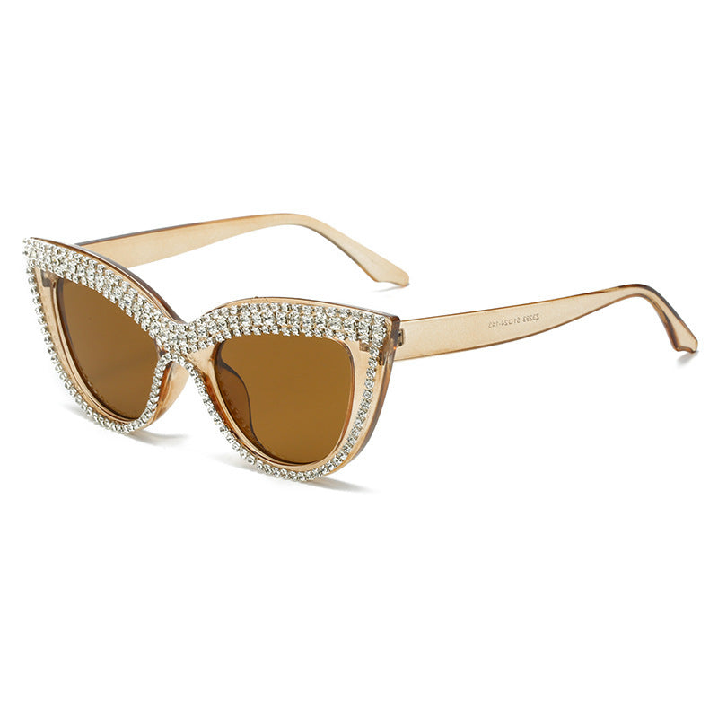 Glamouröse mit Strass verzierten Schild Sonnenbrille Brehn