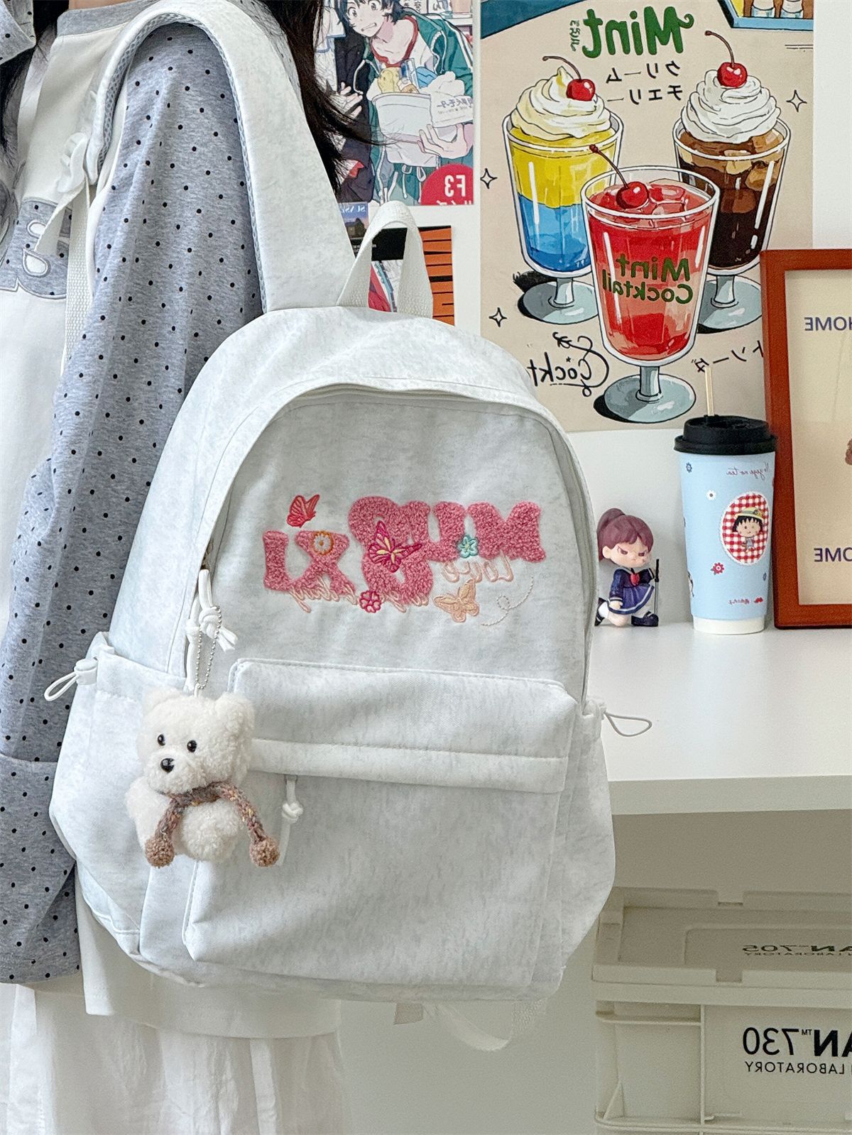 Stylische bestickte Rucksack Brehn 1791204530