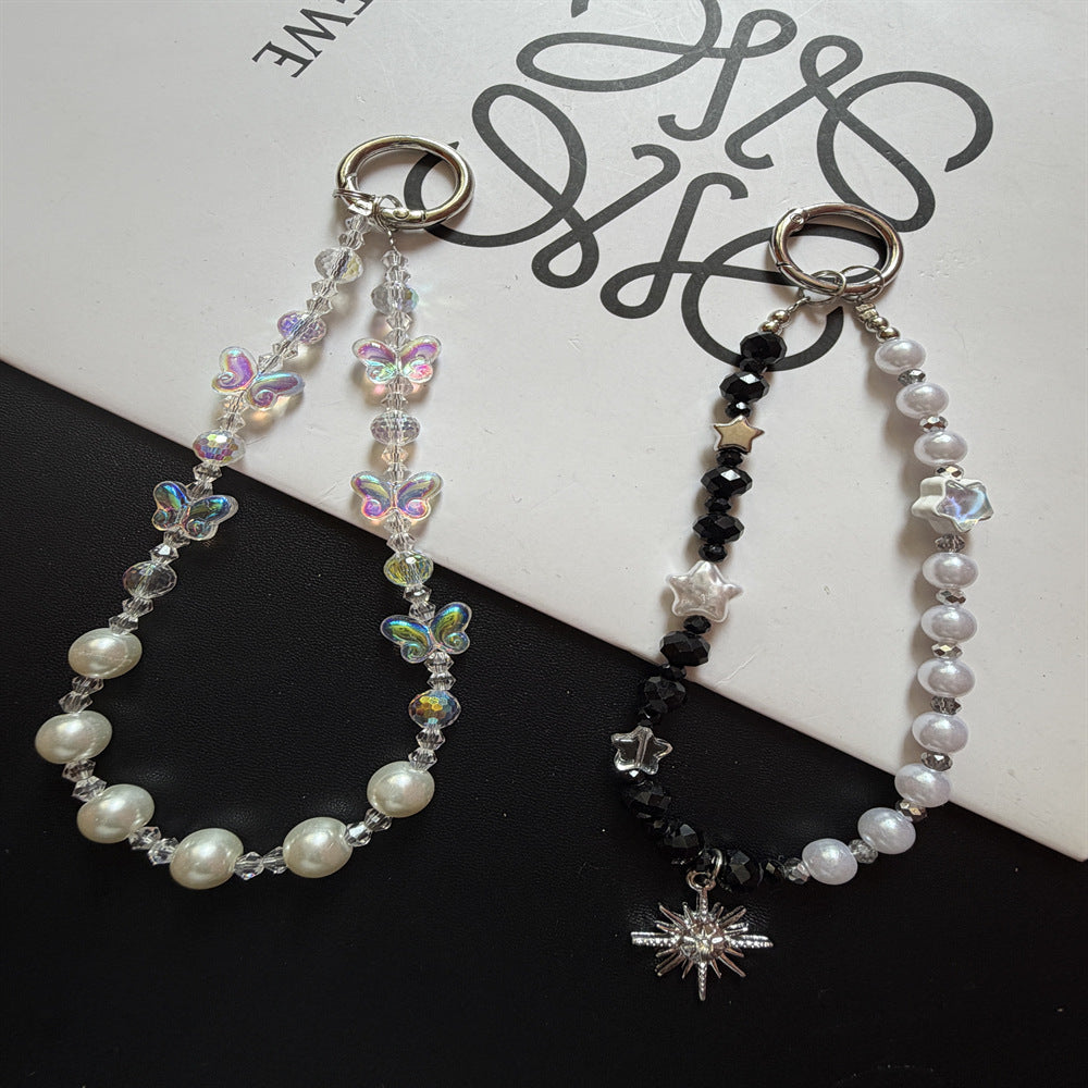 Eleganter Perlen-Charm-Schlüsselanhänger-Halter Brehn