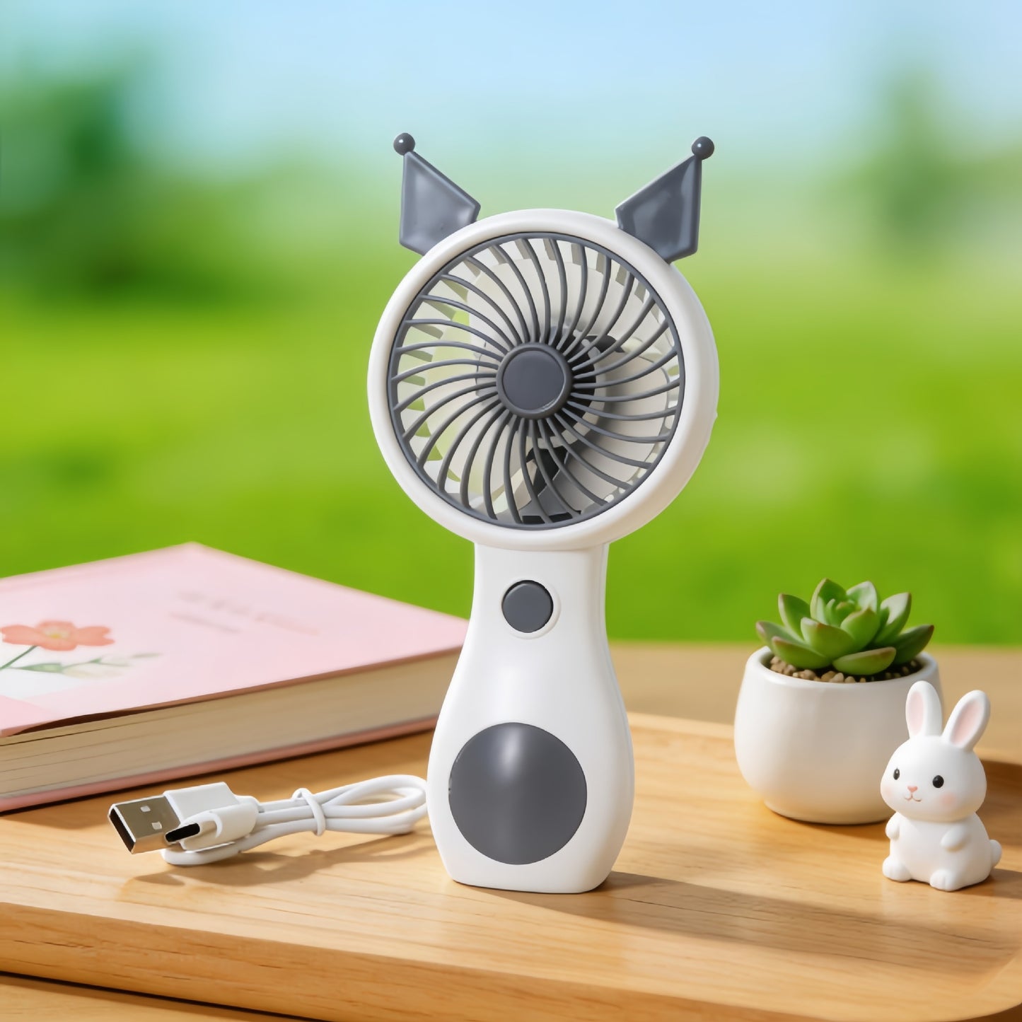 Damen Tragbarer Handventilator mit niedlichem Katzenmotiv Brehn