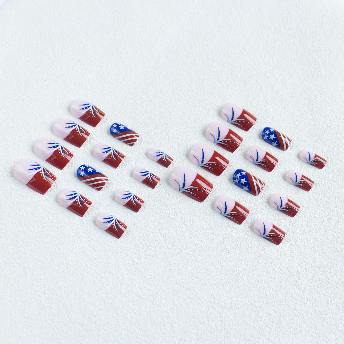 Patriotisches Nagelkunstset