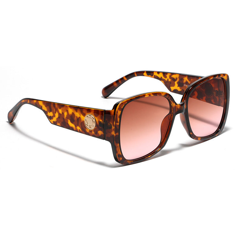 Damen quadratische Sonnenbrille mit luxuriösem Schildpatt-Design Brehn
