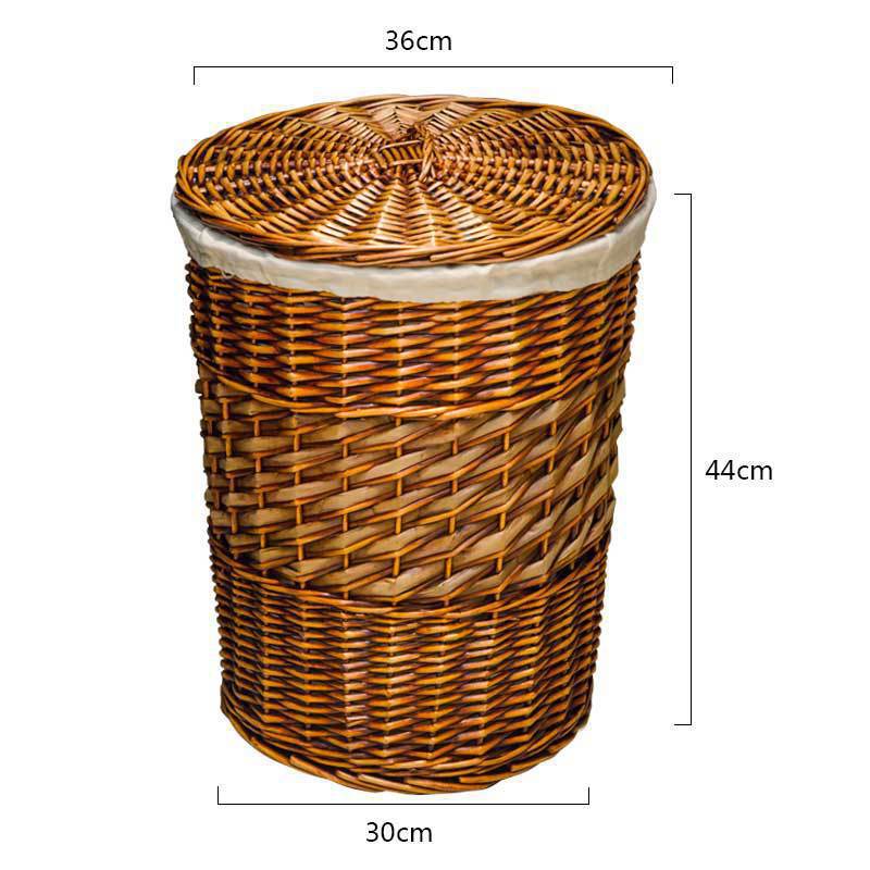 Eleganter Wäschekorb Aus Geflochtenem Rattan Brehn