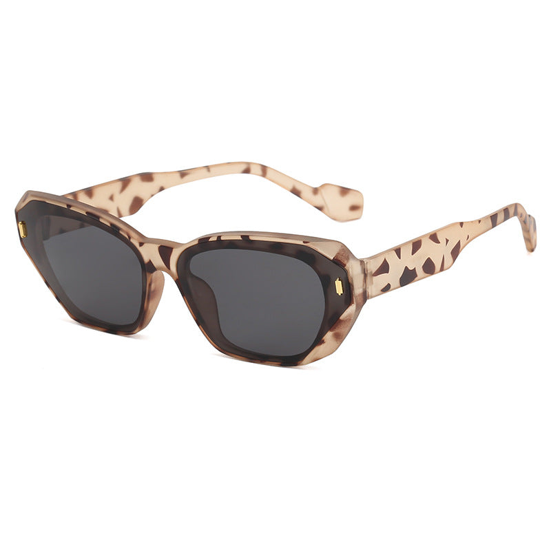 Damen geometrische Designer-Sonnenbrille mit markantem Rahmen Brehn