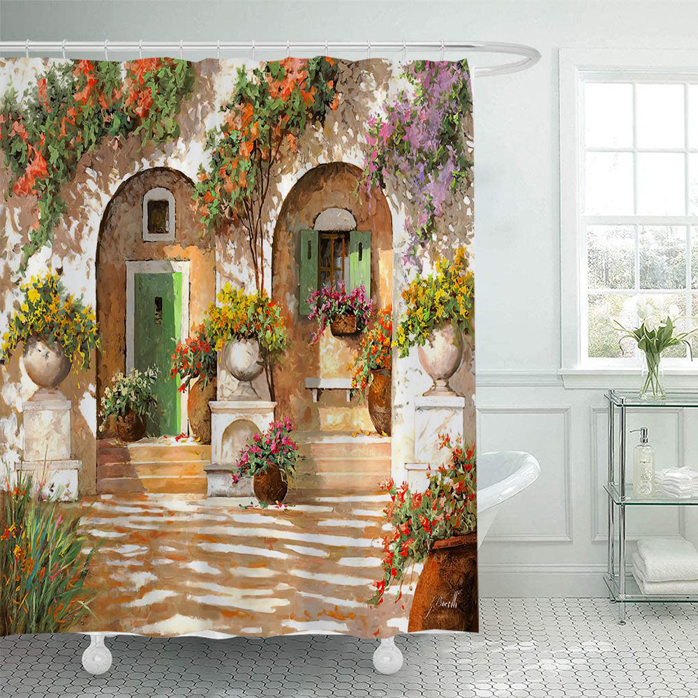 Floral Lane-inspirierte Duschvorhang Brehn