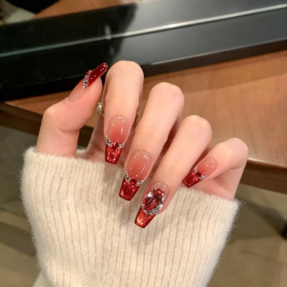 Luxuriös Glitzerndes Press-On Nagelset Brehn
