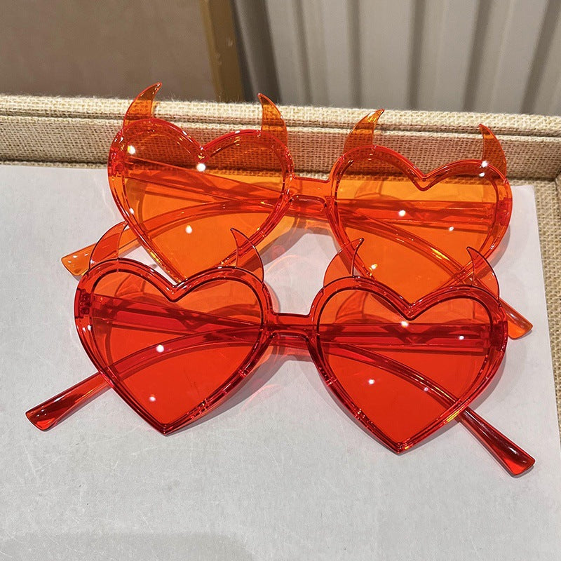 Damen kreative Herzform Sonnenbrille Brehn